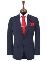 D Navy Texture Suit ST2734S-34