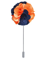 Orange Floral Coat Lapel Pin