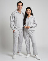 Chrome Johnny Collar Sweatshirt & Sweatpants Co-ord Set