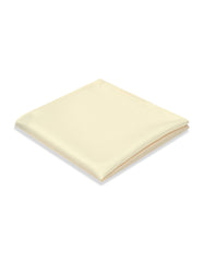 Beige Plain Pocket Square