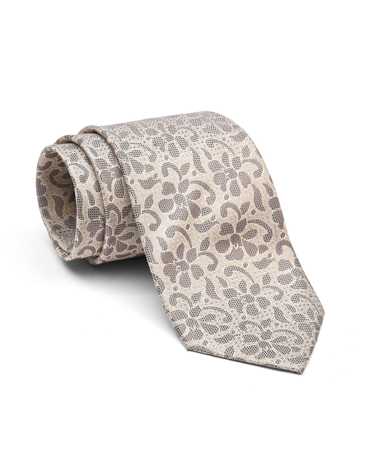 Pale Gold Floral Tie