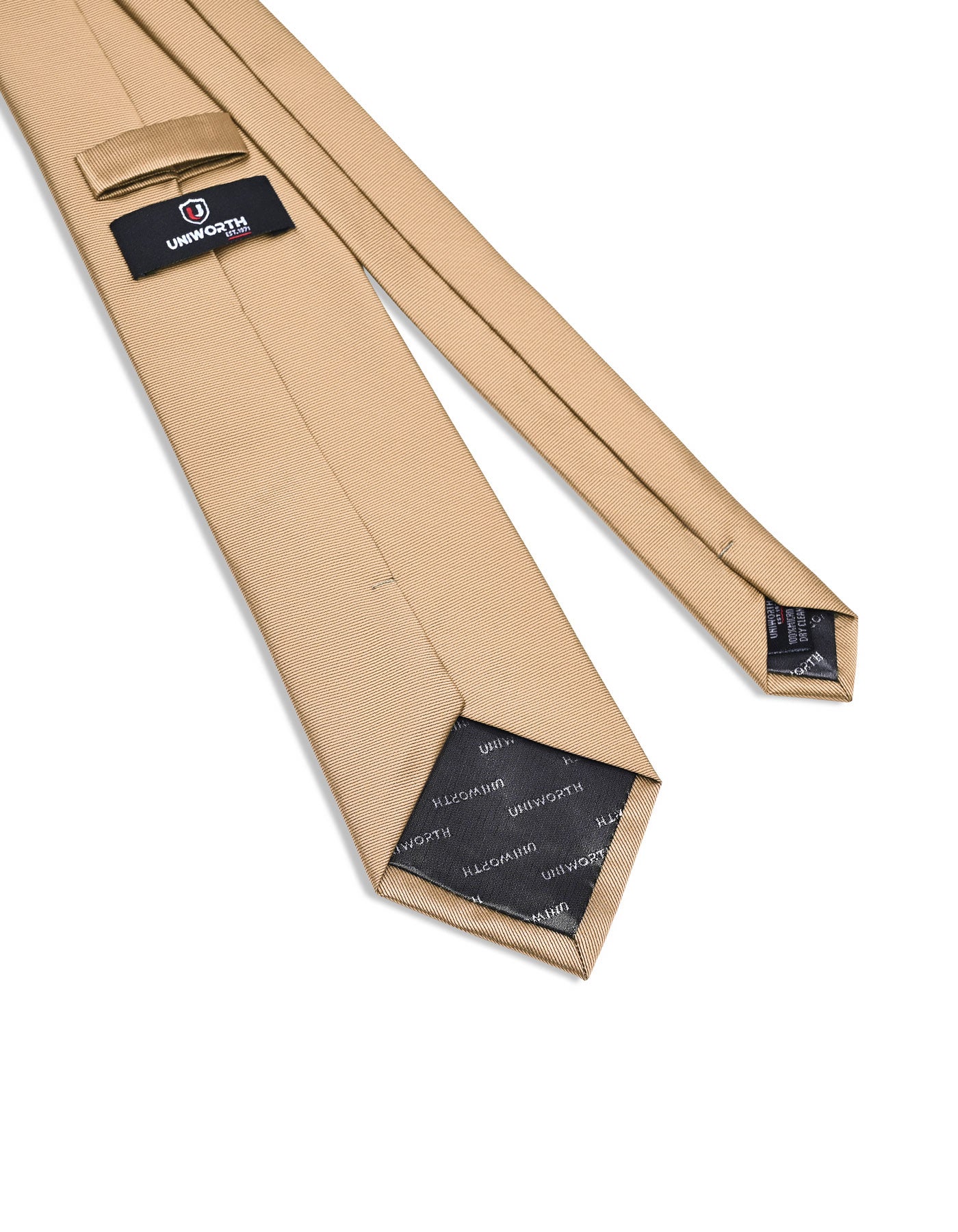 Beige Self Plain Tie