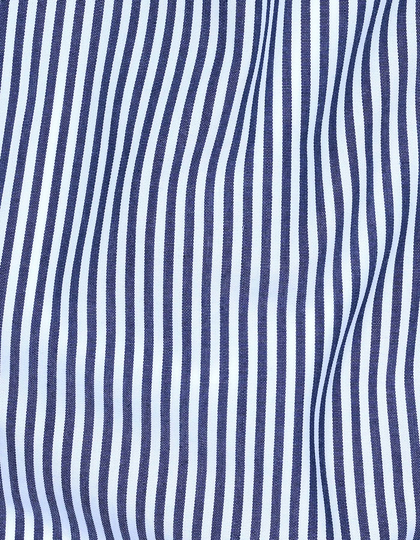 Stripe Navy Classic Fit Shirt FS2871-3RF-16
