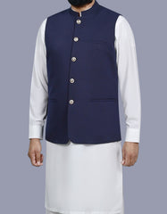 Navy Plain Waist Coat WC2616S-38