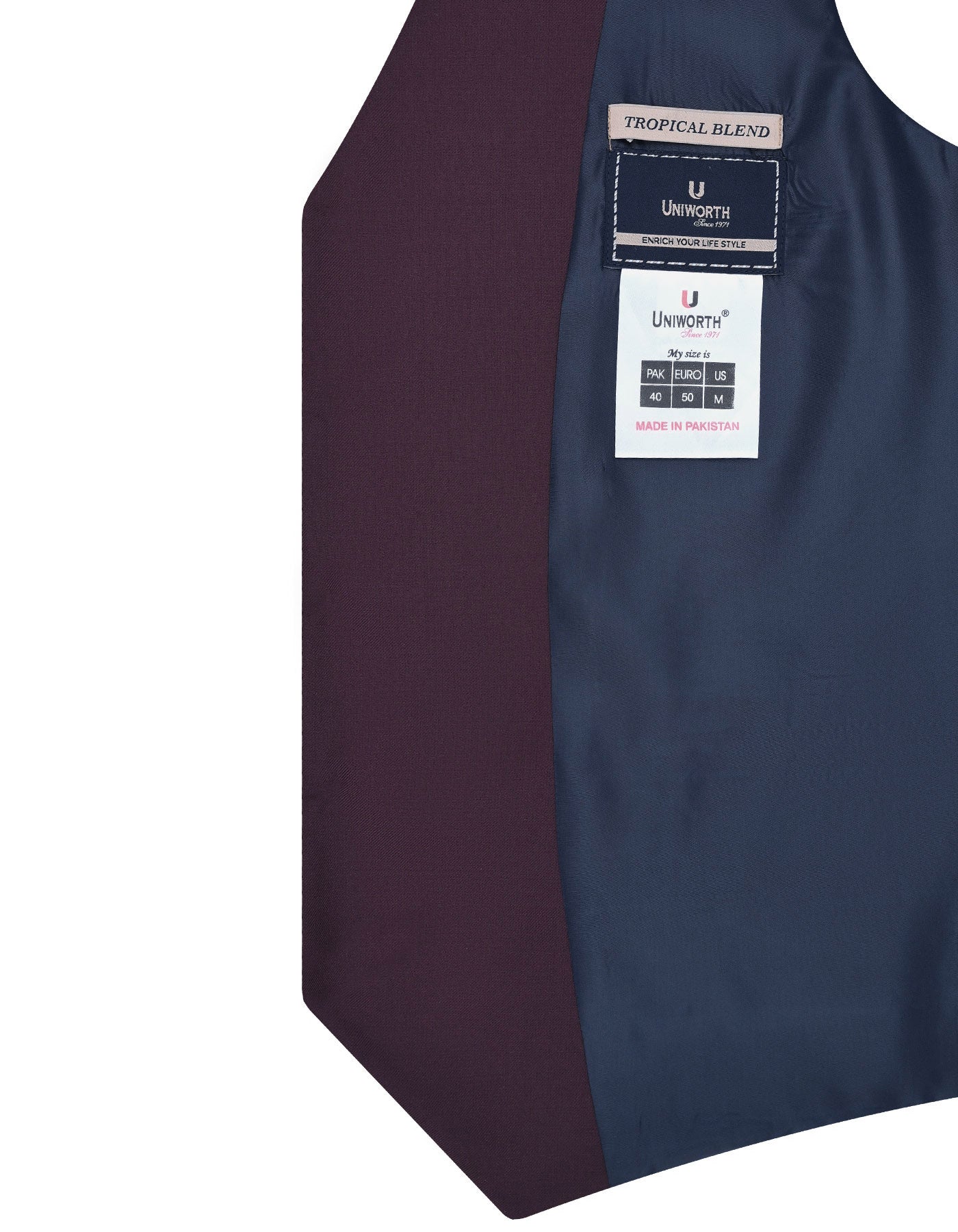Burgundy Plain Suit STW2430-38