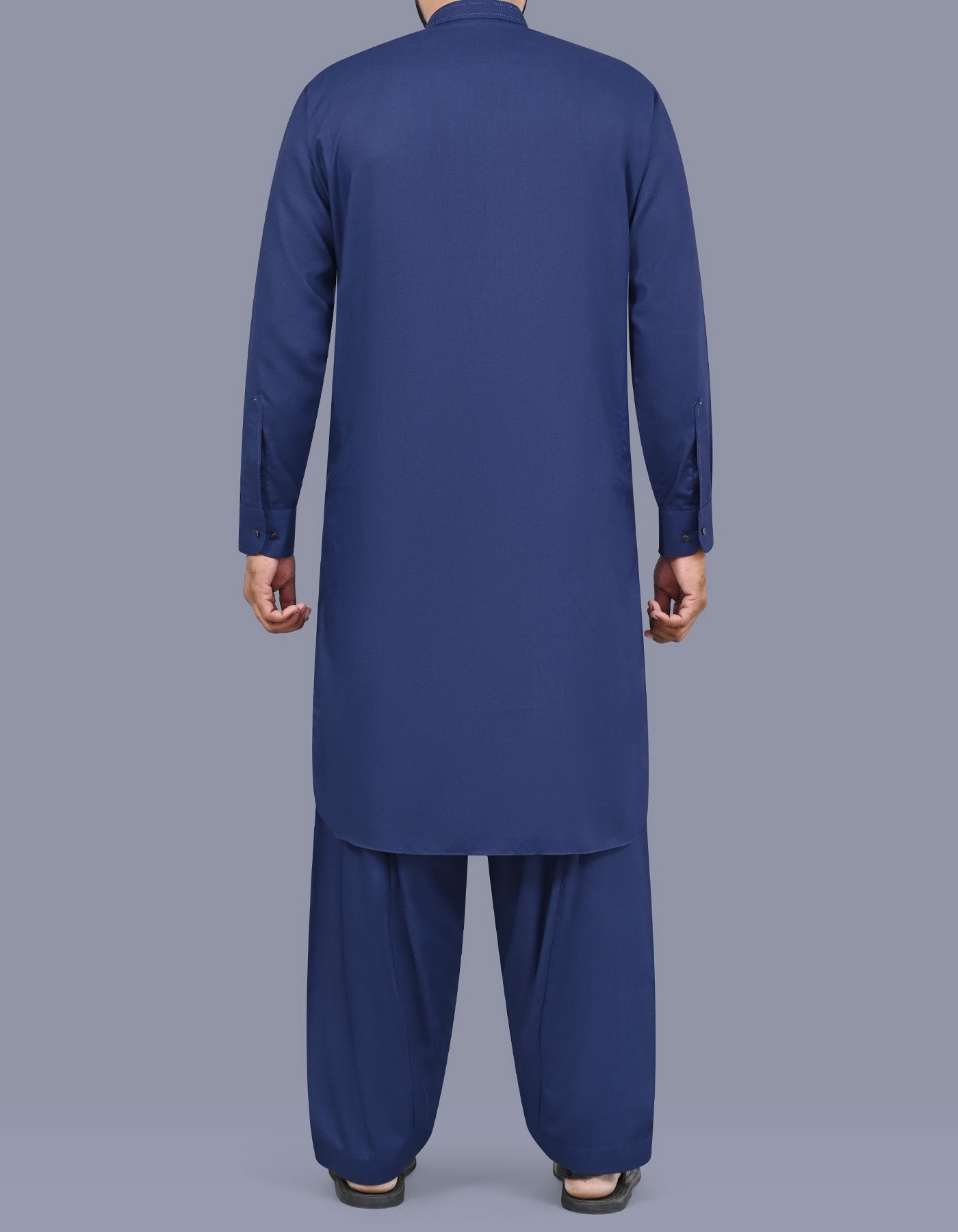 D Navy Plain Kameez Shalwar KS26106S-L