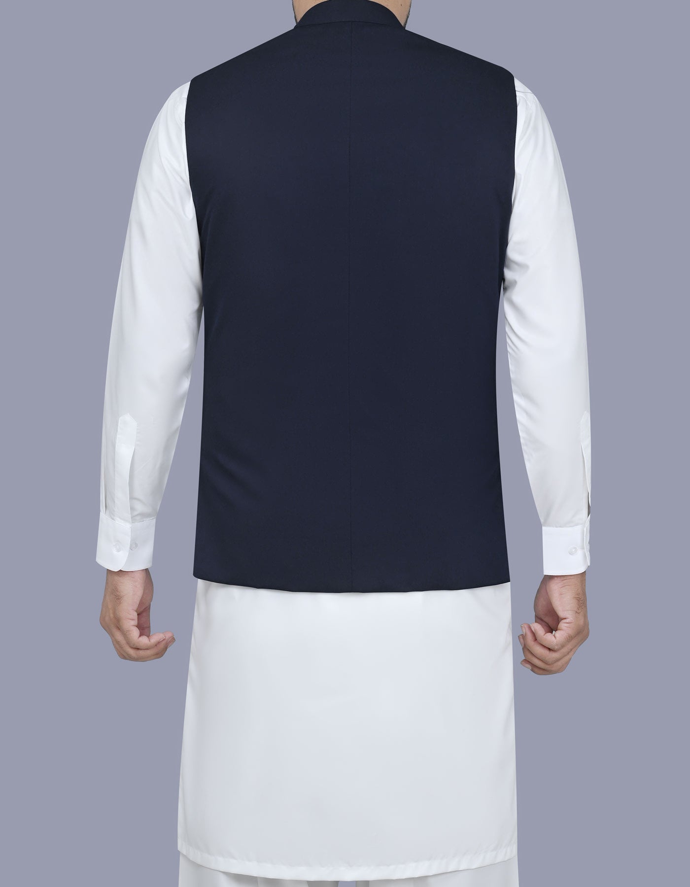 Navy Plain Waist Coat WC2501-5C-40