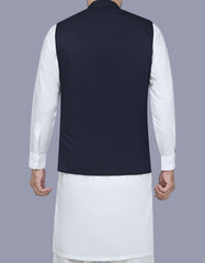 Navy Plain Waist Coat WC2501-5C-40