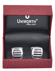 Grey Geometric Cufflink