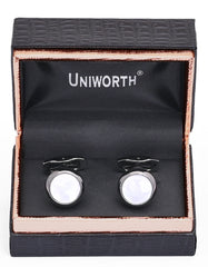 Silver Circle Cufflink