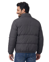 Black Urban Mock Neck Puffer Jacket
