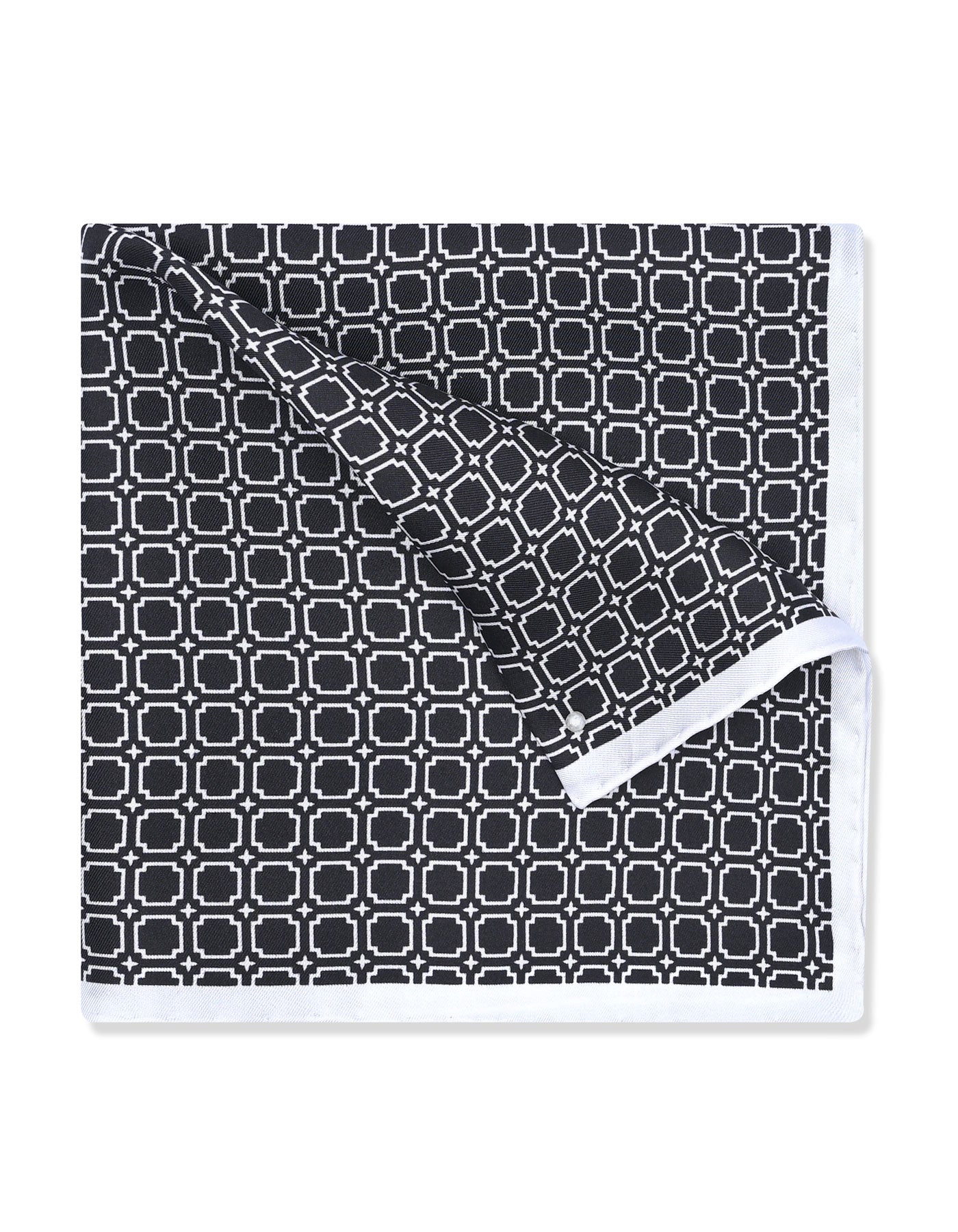Black Dotted Pocket Square