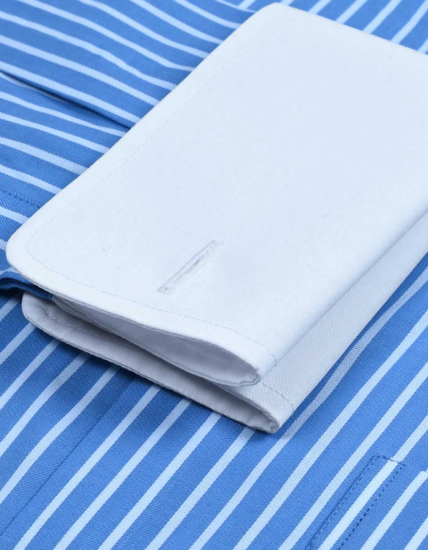 Stripe Blue Tailored Smart Fit Shirt FS2881-1SF-15.5