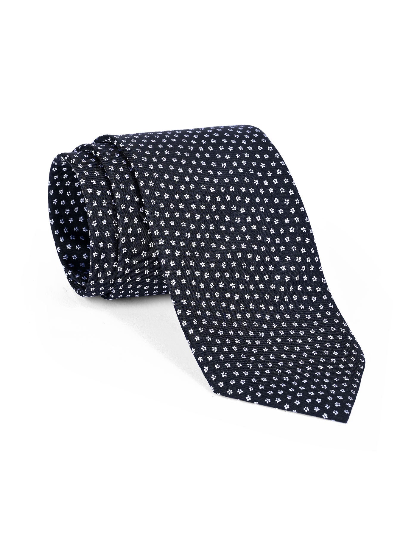 Black Floral Tie
