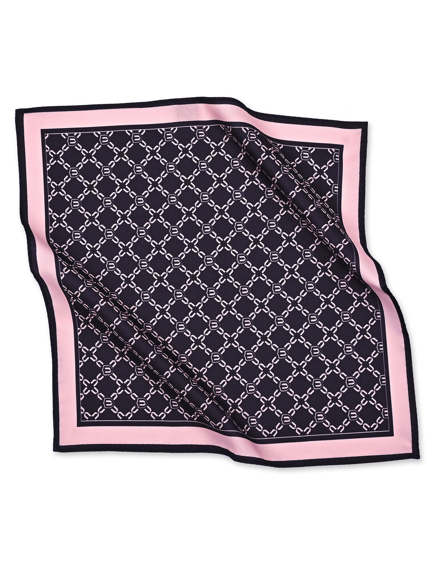 Black Geometric Pocket Square