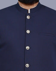 Navy Plain Waist Coat WC2616C-36
