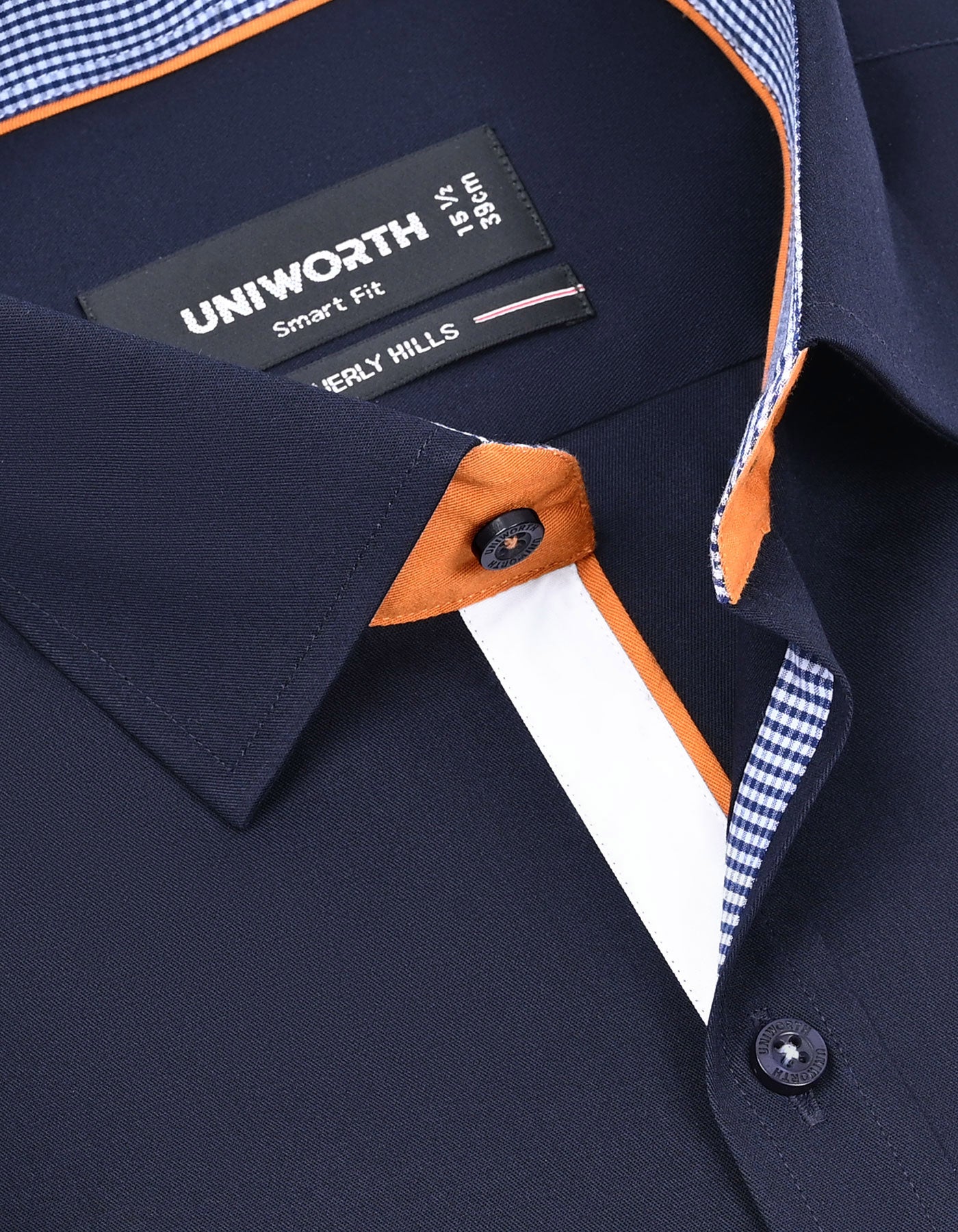 Plain Navy Tailored Smart Fit Shirt FS1601-5SF-15