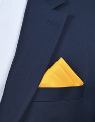 Yellow Plain Pocket Square