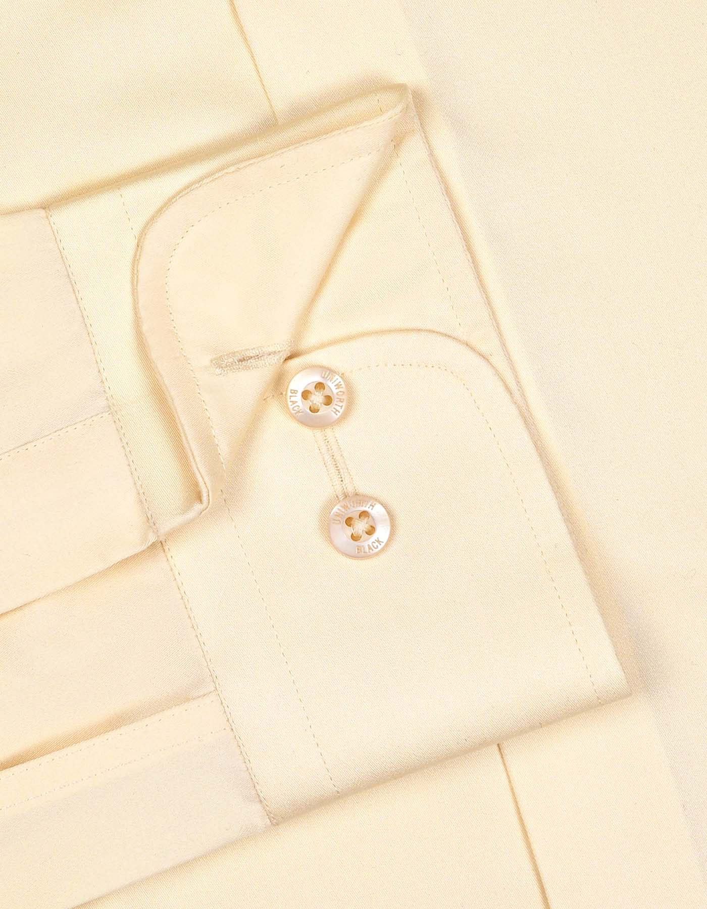 Plain Cream Classic Fit Shirt FS2274-1RF-15.5