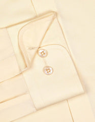 Plain Cream Classic Fit Shirt FS2274-1RF-15.5