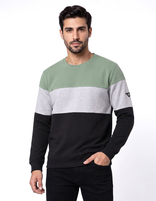 Black Urban Colour Block Sweatshirt