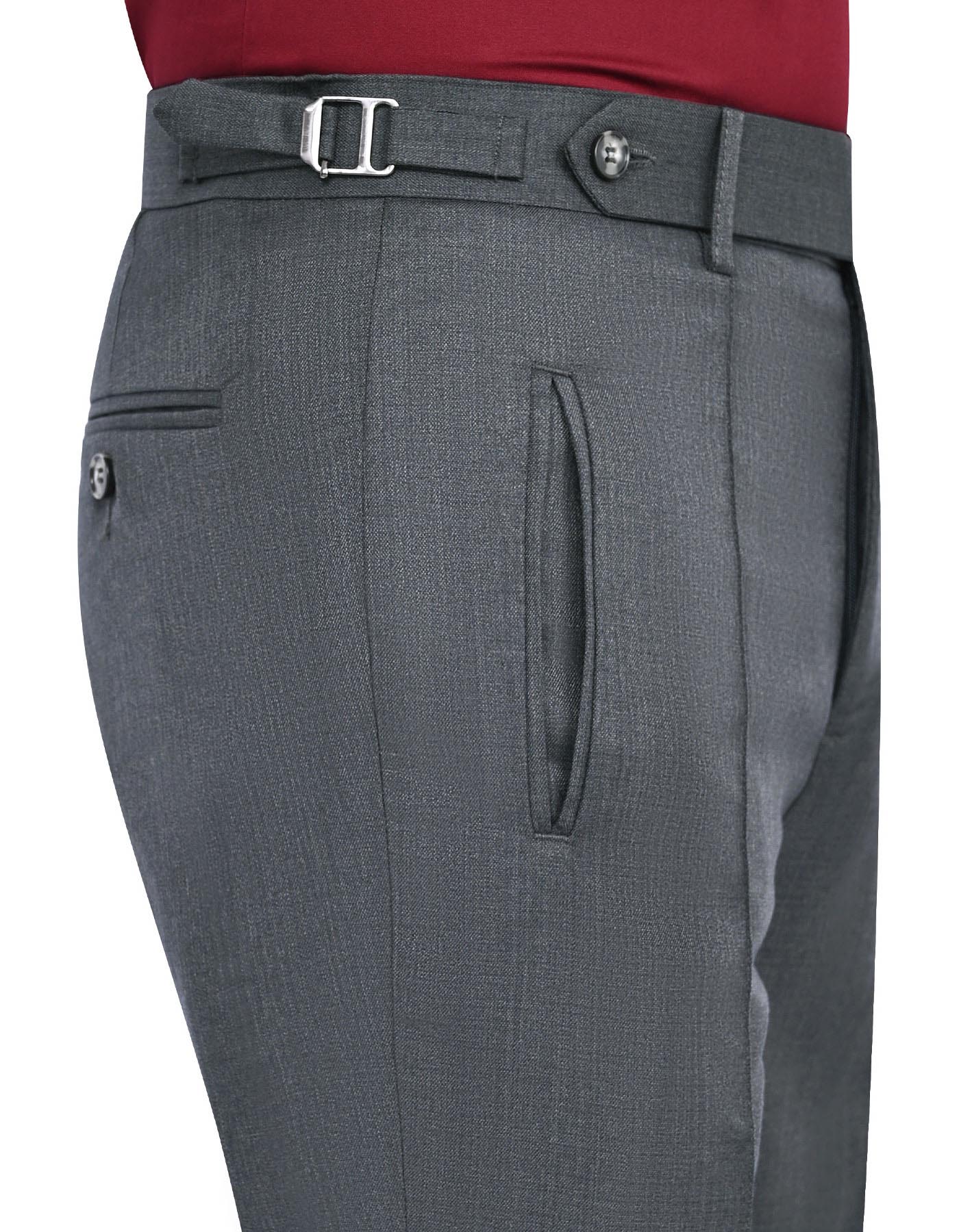 D Charcoal Plain Formal Trouser Classic Fit FT513C-32