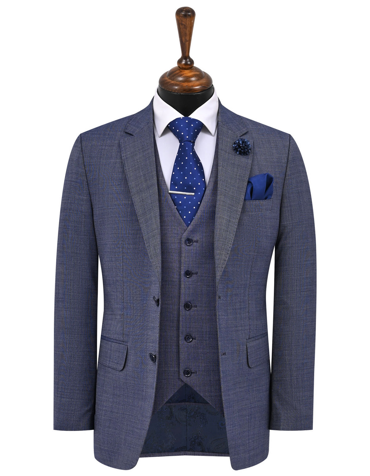 Blue Plain Suit ST2742S-34