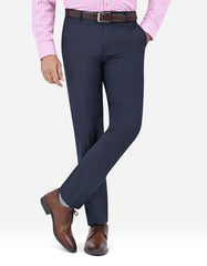 Navy Plain Formal Trouser Tailored Smart Fit FT608-1S-30