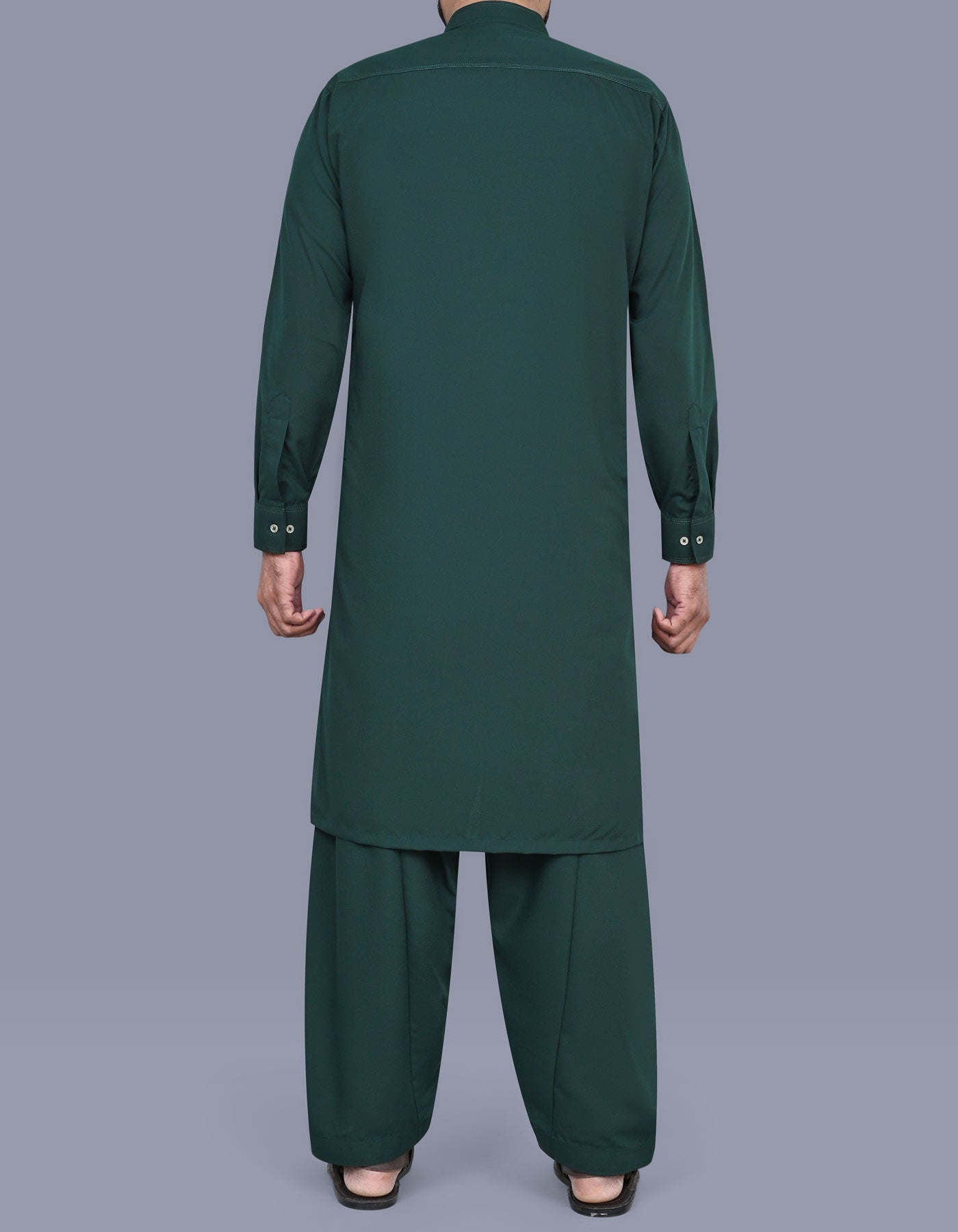 D Green Plain Kameez Shalwar KS2564R-L