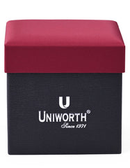 Maroon Plain Cufflink Tie Set