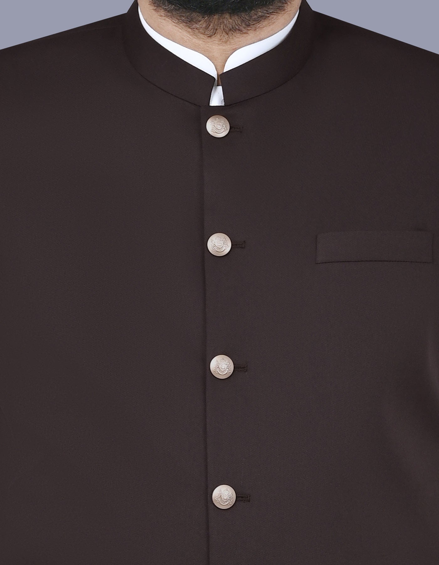 Chocolate Plain Waist Coat WC2502-5C-36