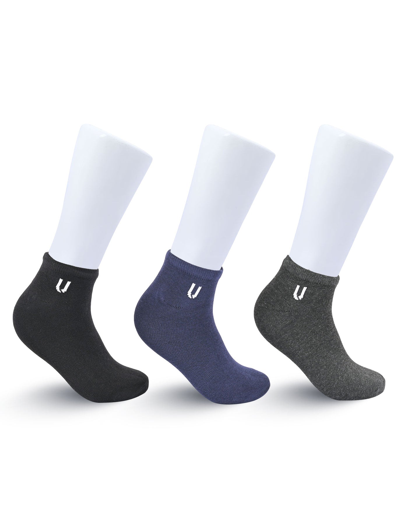 Pack Of 3-Multi Plain Ankle Socks