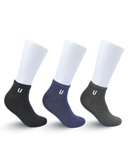 Pack Of 3-Multi Plain Ankle Socks