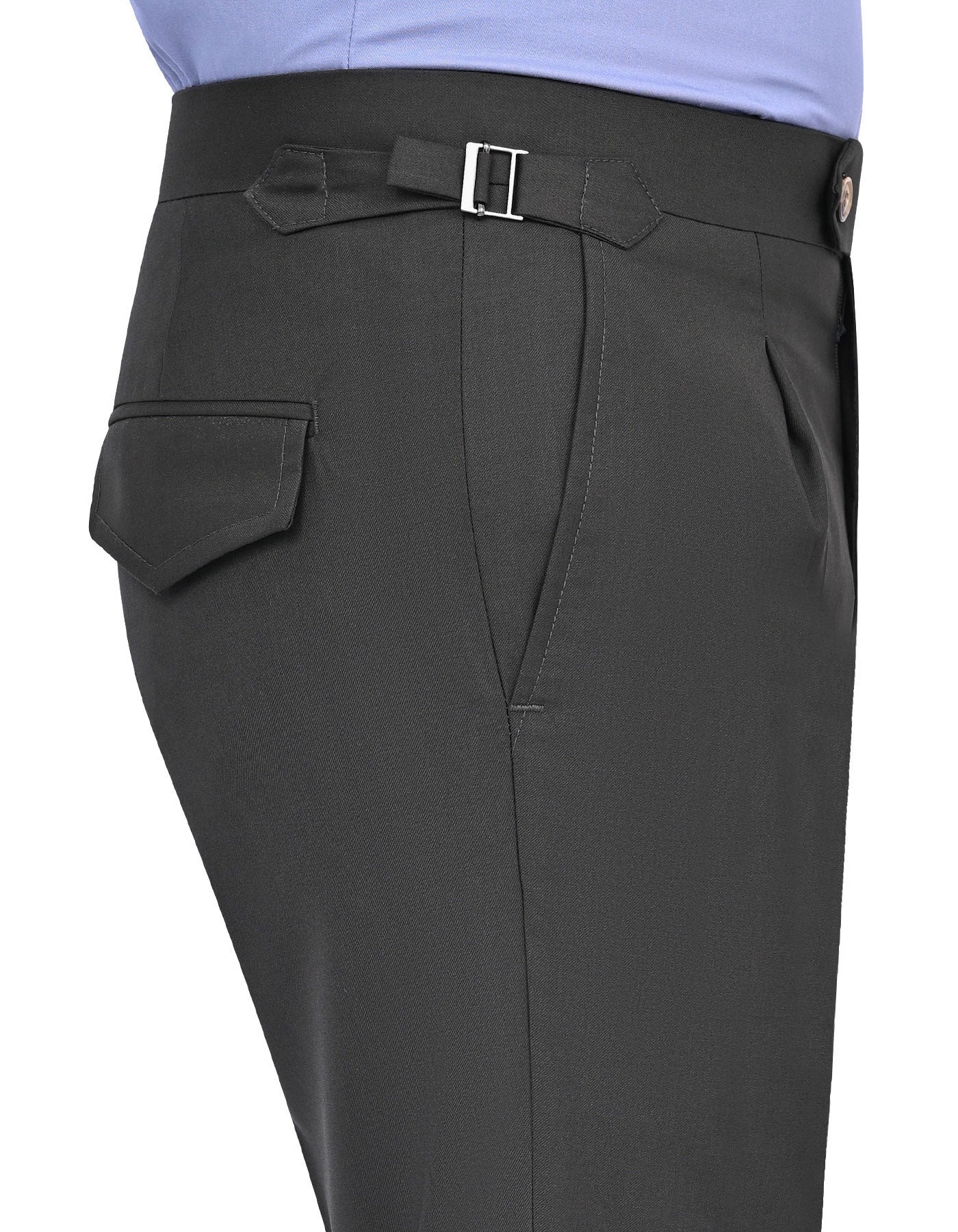 D Green Plain Formal Trouser Tailored Smart Fit FT509S-32