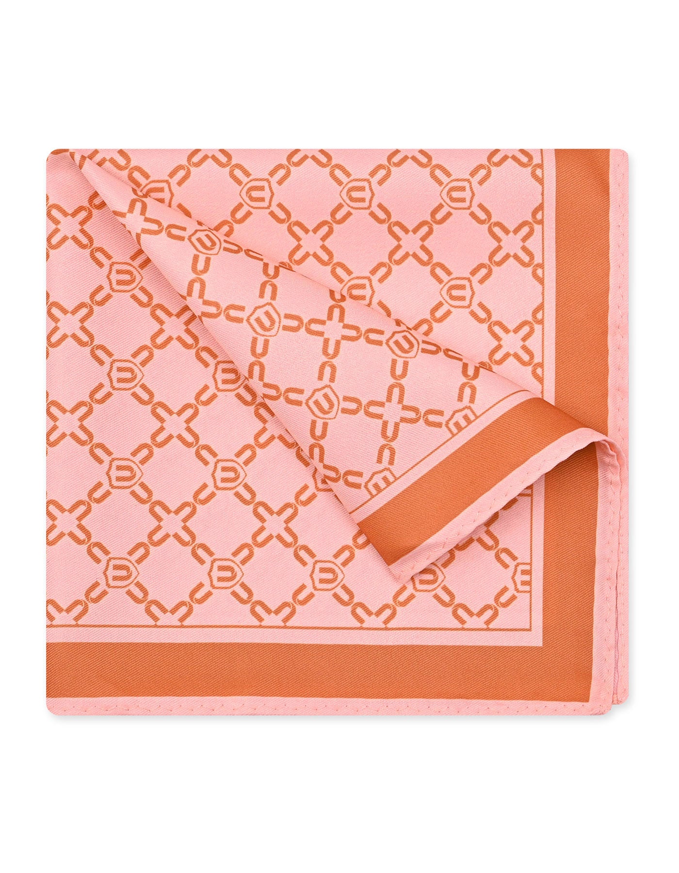 T Pink Geometric Pocket Square