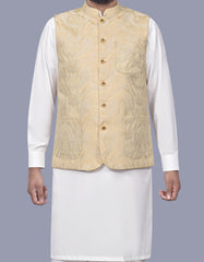 Cream Texture Waist Coat WC2601C-34