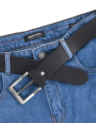 Casual Belt Pin Buckle Black BTC2505 Uniworth Single Side BTC2505-36