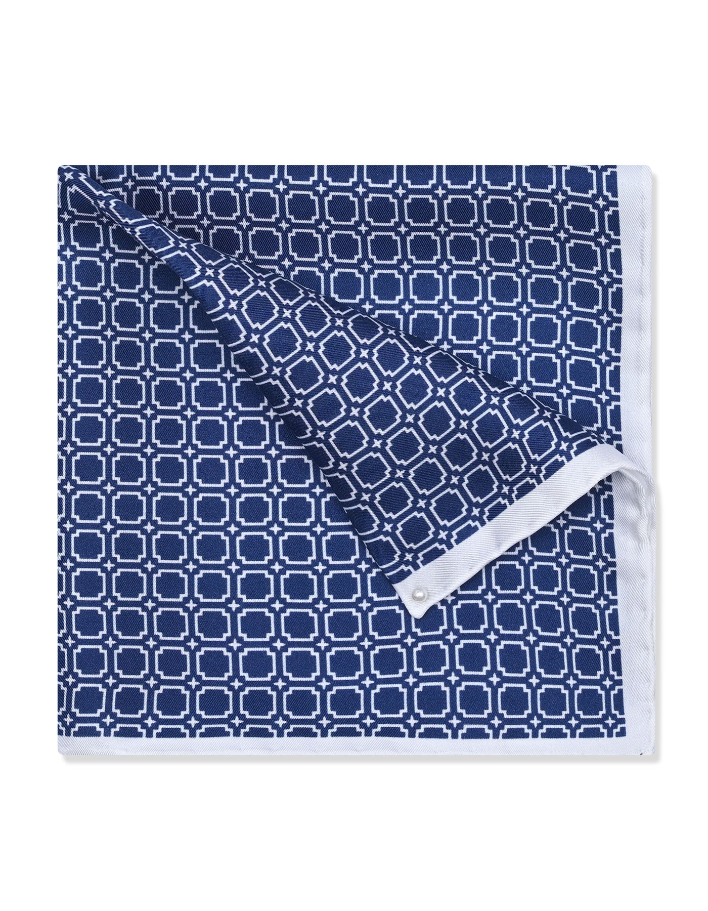 Blue Dotted Pocket Square