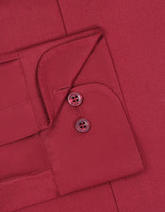 Plain Maroon Tailored Smart Fit Shirt FS1655-2SF-15.5