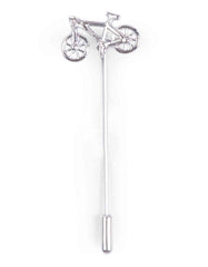Silver Bicycle Lapel Pin