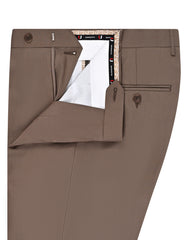 L Brown Plain Formal Trouser Classic Fit FT609-1C-32