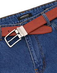 Formal Belt Premium Buckle Burgundy BTP2603 Uniworth Double Side BTP2603-36