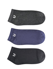 Pack Of 3-Multi Plain Ankle Socks