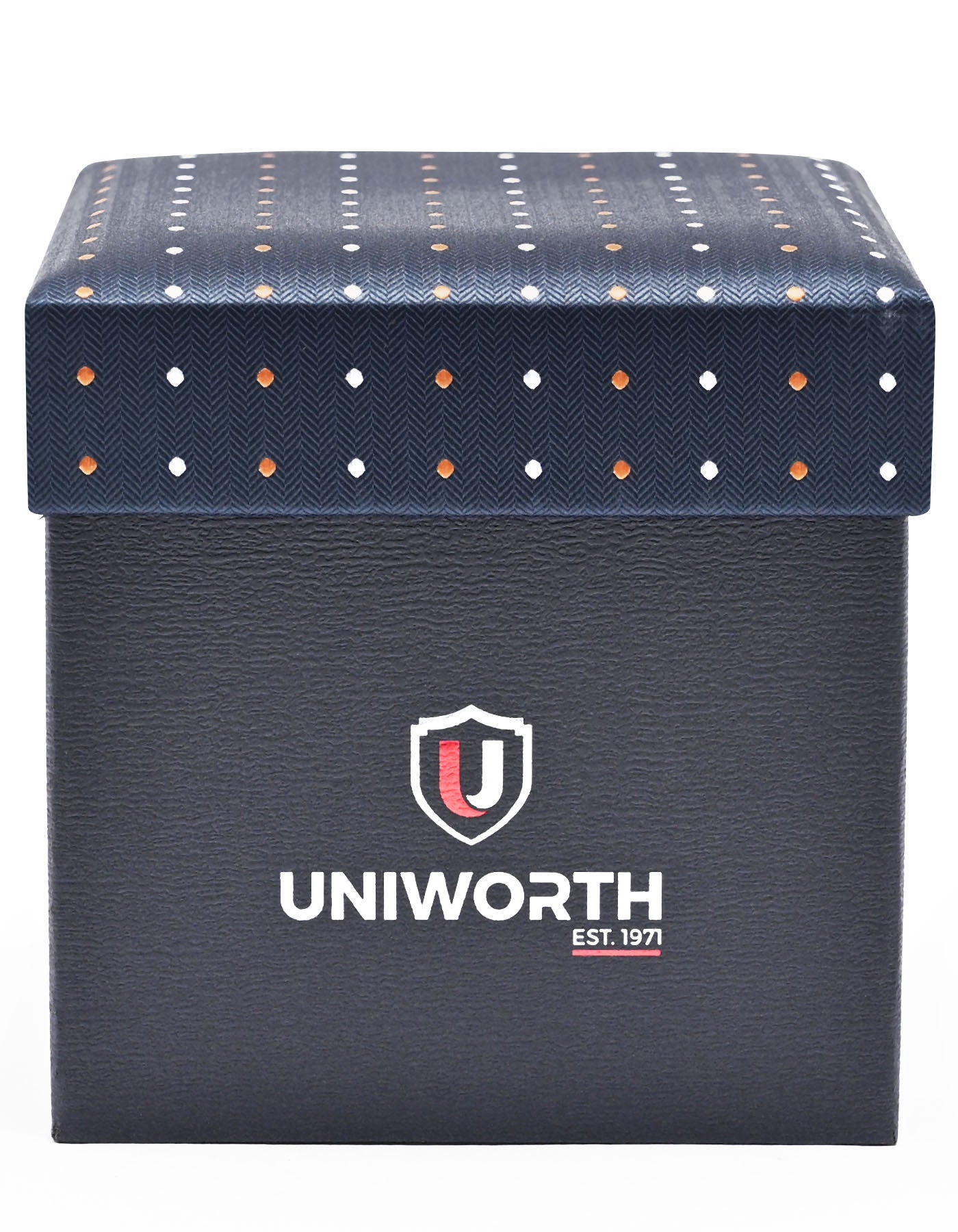 Navy Dotted Cufflink Tie Set