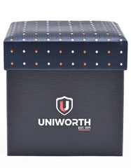 Navy Dotted Cufflink Tie Set