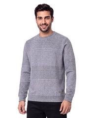 Navy Textured Jacquard Sweatshirt