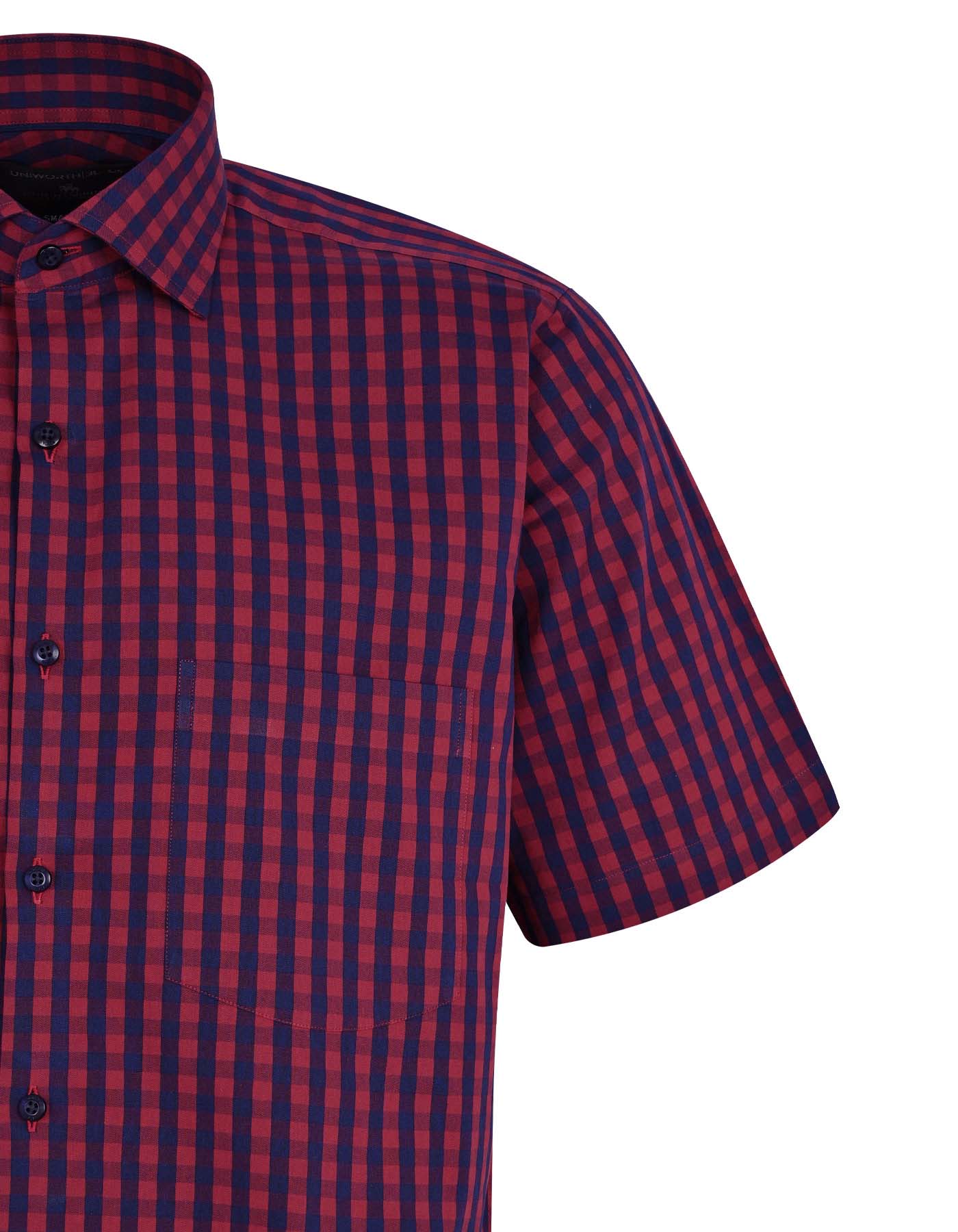 Check Maroon Smart Fit Shirt FS2952SH-15.5