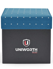 Blue Dotted Cufflink Tie Set