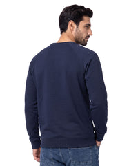 Navy Striped Panel Sweatshirt