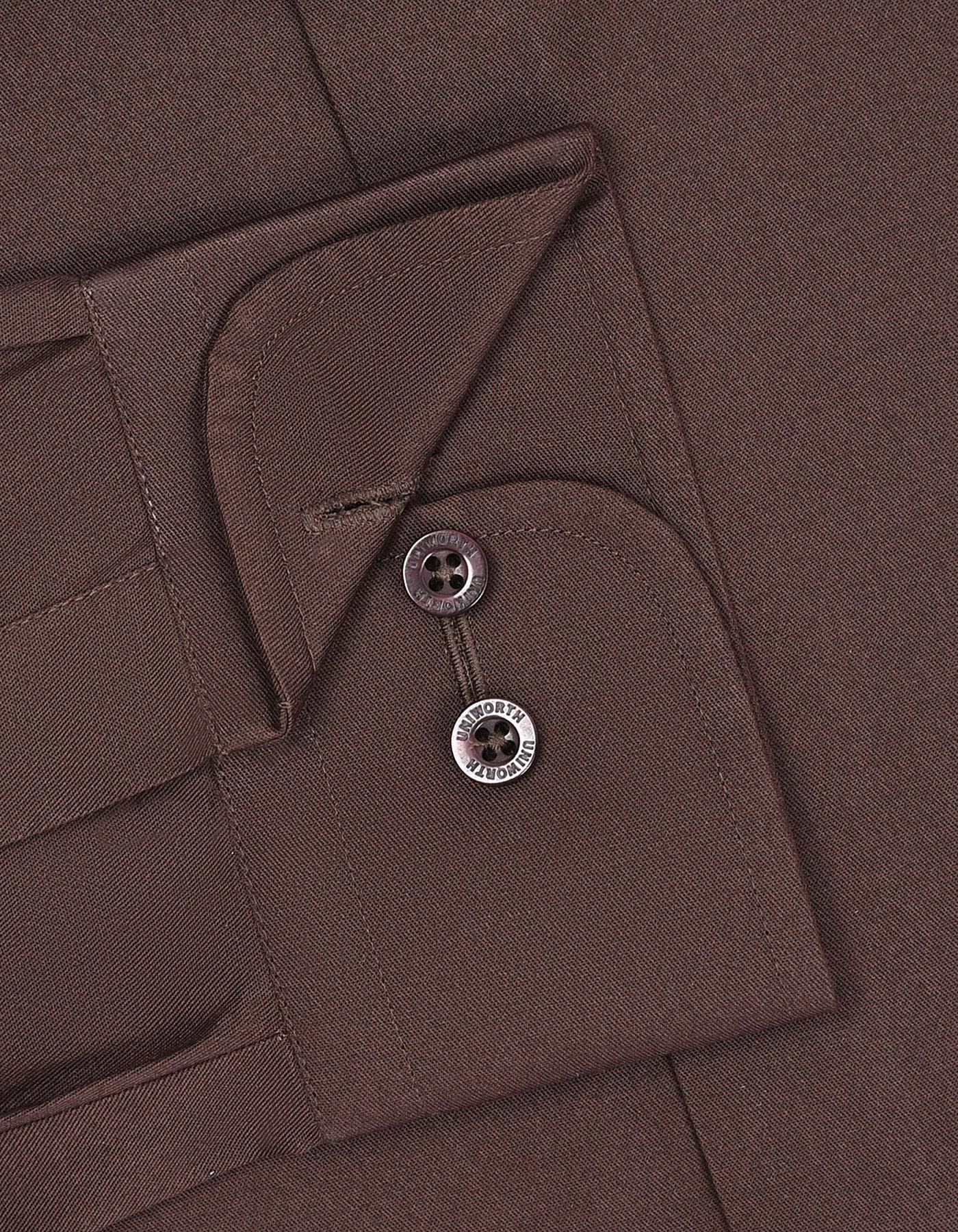 Plain Chocolate Tailored Smart Fit Shirt FS1652SF-15.5